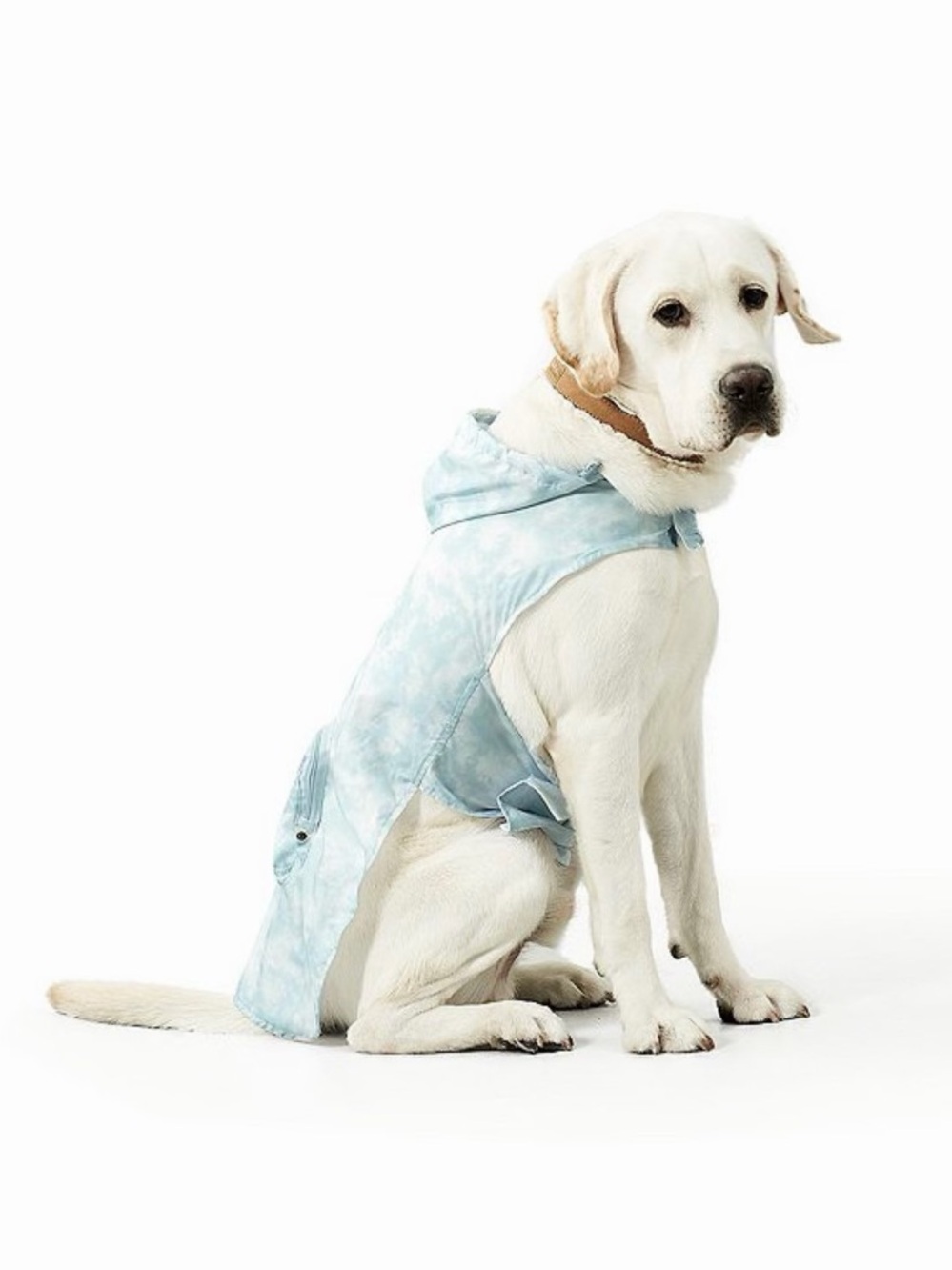Koolaburra Light Blue Hooded York Packable Pet Raincoat